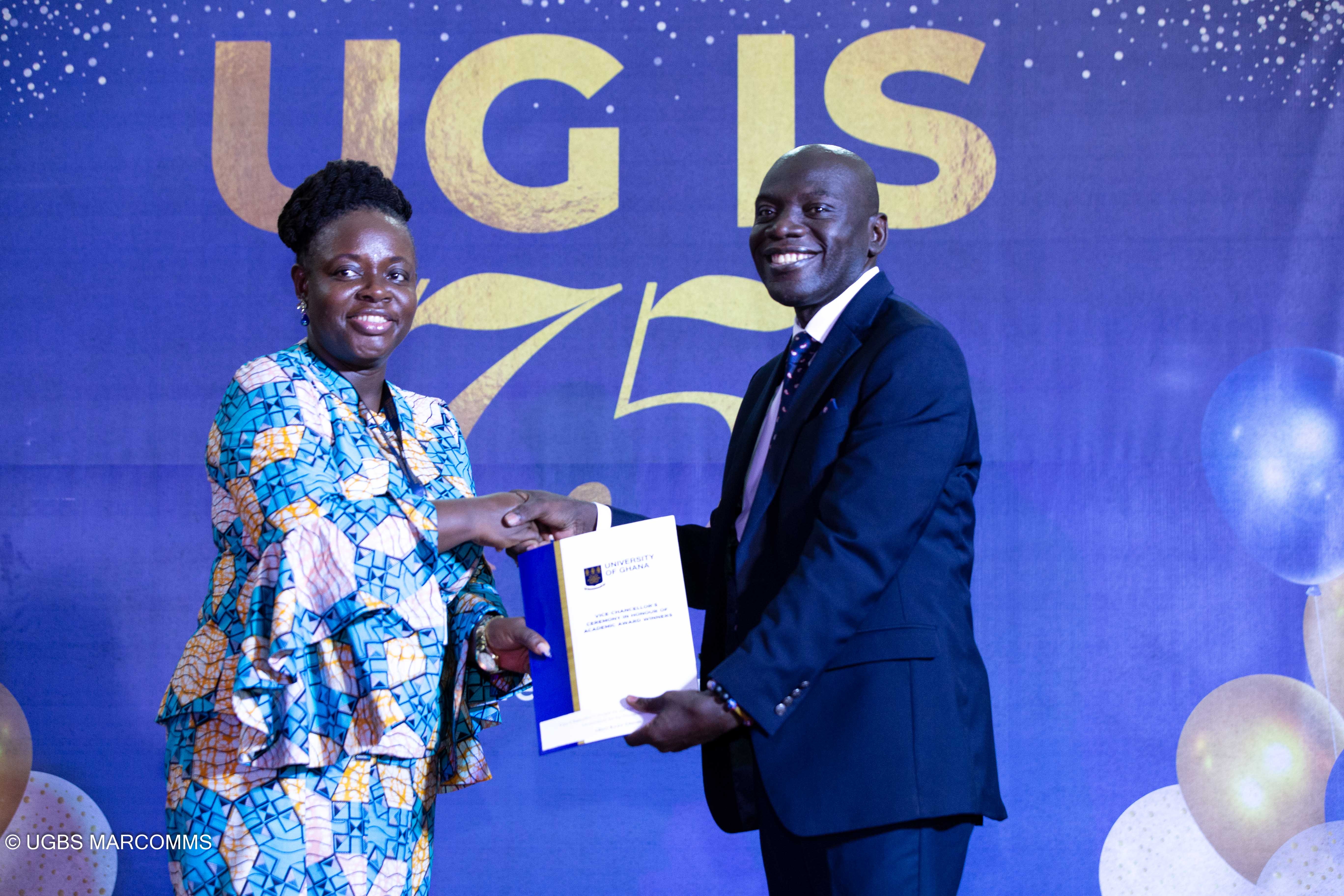 UGBS PhD graduate wins the Outstanding Doctoral Dissertation for the College of Humanities at the Vice-Chancellor’s Ceremony in Honour of Academic Award Winners, 2022/2023 Academic Year 