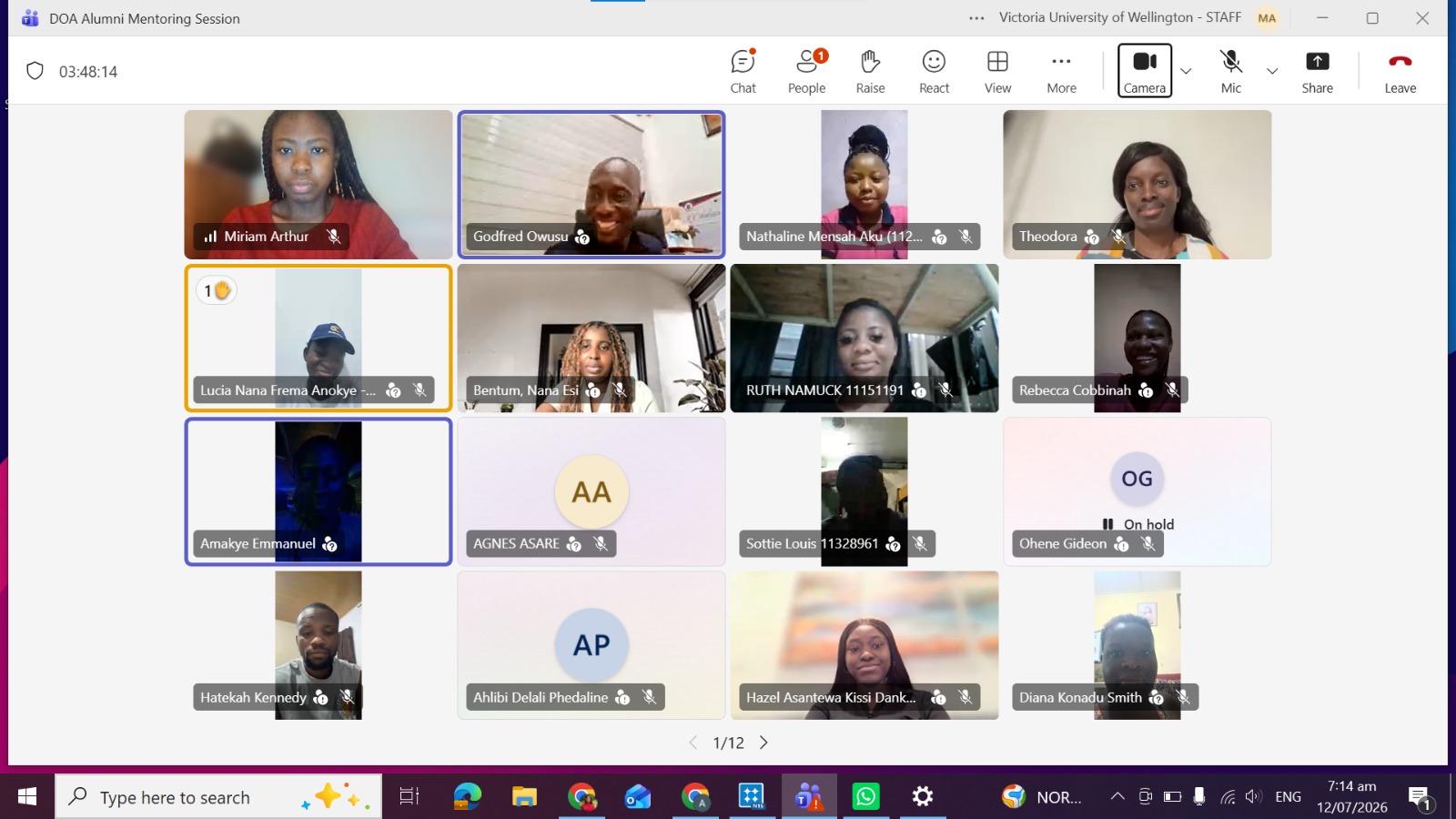 Department of Accounting Hosts Global Alumni Mentoring Session for Level 400 Students 